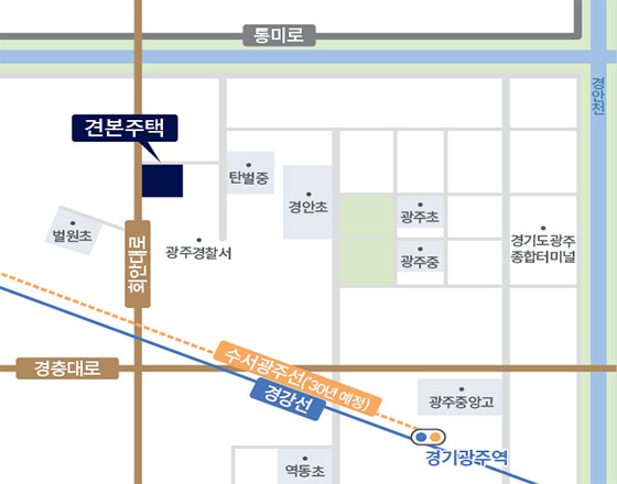 경기광주역 롯데캐슬 시그니처 견본주택 약도